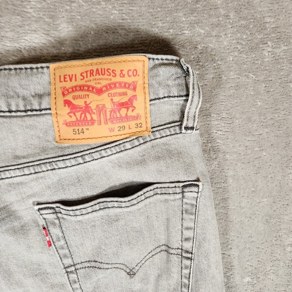 Levi's 514 Jeans Men's 30X32 (Tag 29X32) Gray Zip‎ Stretch Cotton Blend - Picture 16 of 16